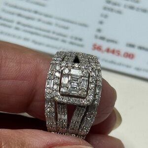 SOLD 18K Gold and Diamond cluster Cocktail Ring